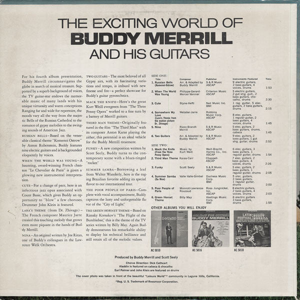 Buddy Merrill : The Exciting World Of Buddy Merrill And His Guitars (LP, Mono)