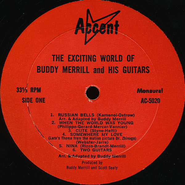 Buddy Merrill : The Exciting World Of Buddy Merrill And His Guitars (LP, Mono)