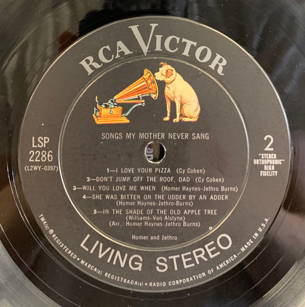 Homer & Jethro* : Songs My Mother Never Sang (LP, Album, Ind)