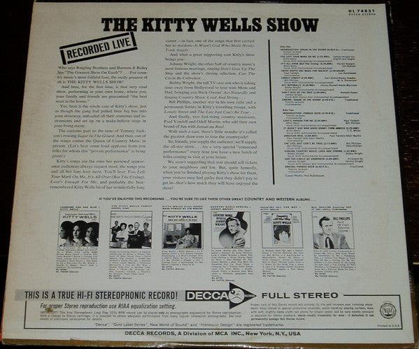 Kitty Wells : The Kitty Wells Show (LP)