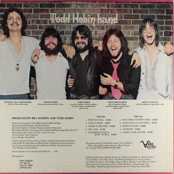 Todd Hobin Band : Todd Hobin Band (LP, Album)
