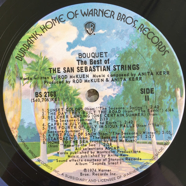 The San Sebastian Strings Words Written By Rod McKuen Music Composed By Anita Kerr : Bouquet - The Best Of The San Sebastian Strings (LP, Comp)