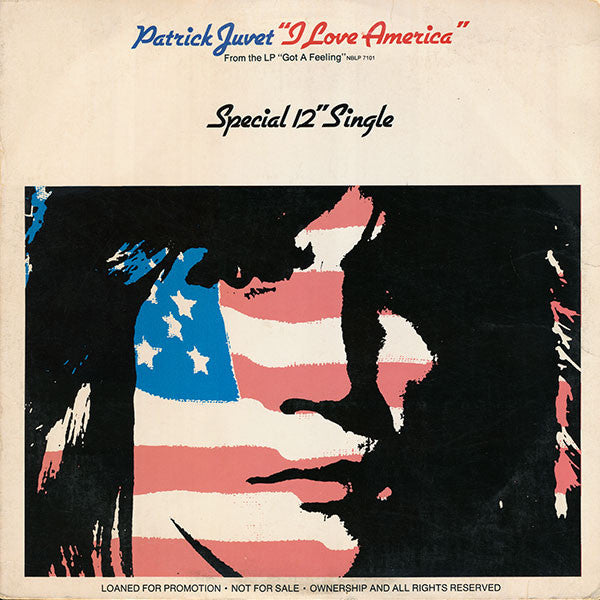 Patrick Juvet : I Love America (12", S/Sided, Single, Promo, Blu)
