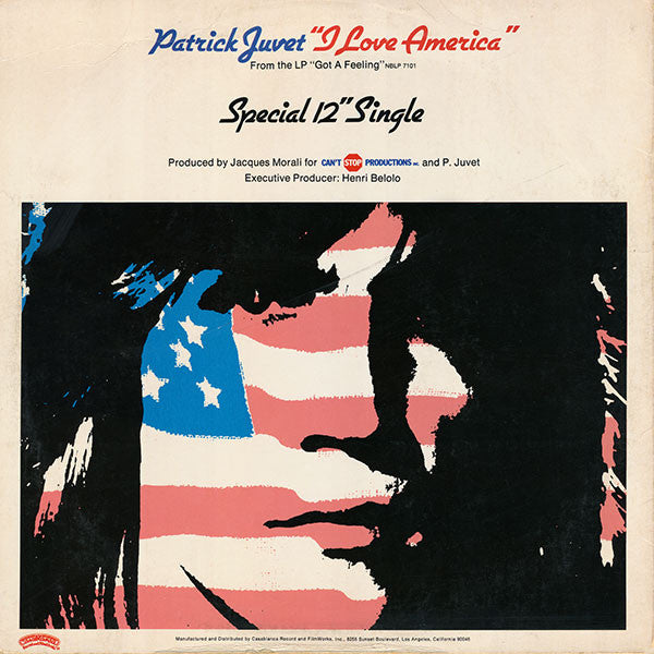 Patrick Juvet : I Love America (12", S/Sided, Single, Promo, Blu)