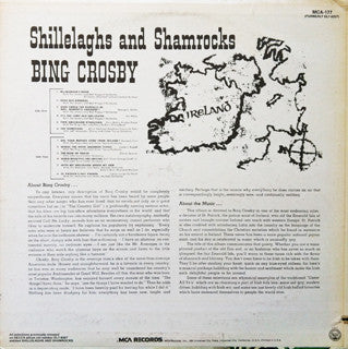 Bing Crosby : Shillelaghs And Shamrocks (LP, Comp, RE)