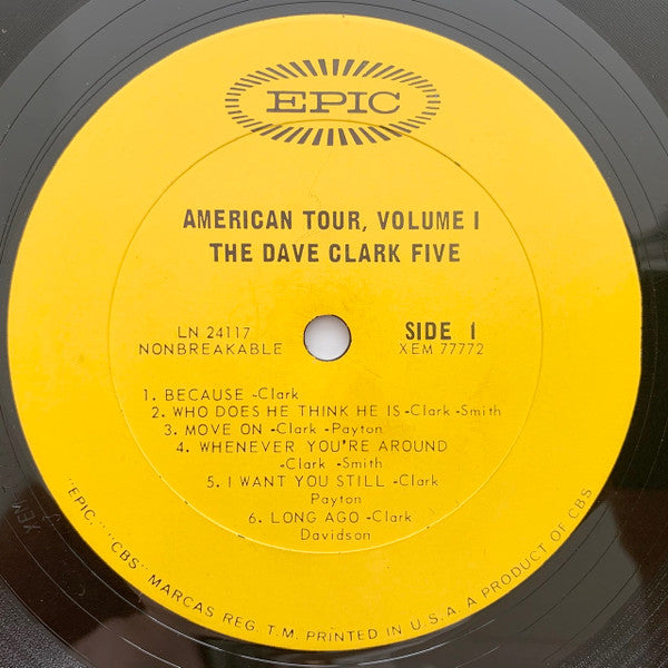 The Dave Clark Five : American Tour, Volume 1 (LP, Album)