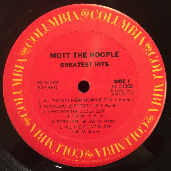 Mott The Hoople : Greatest Hits (LP, Comp)