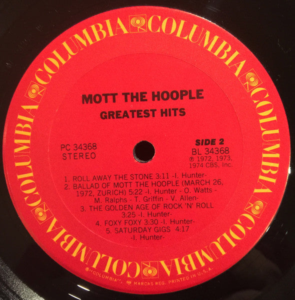 Mott The Hoople : Greatest Hits (LP, Comp)