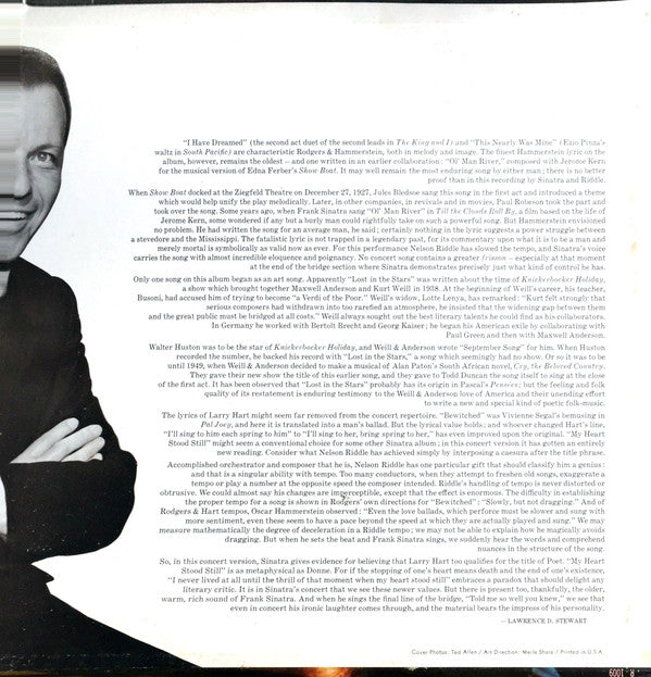 Frank Sinatra : The Concert Sinatra (LP, Album, Gat)