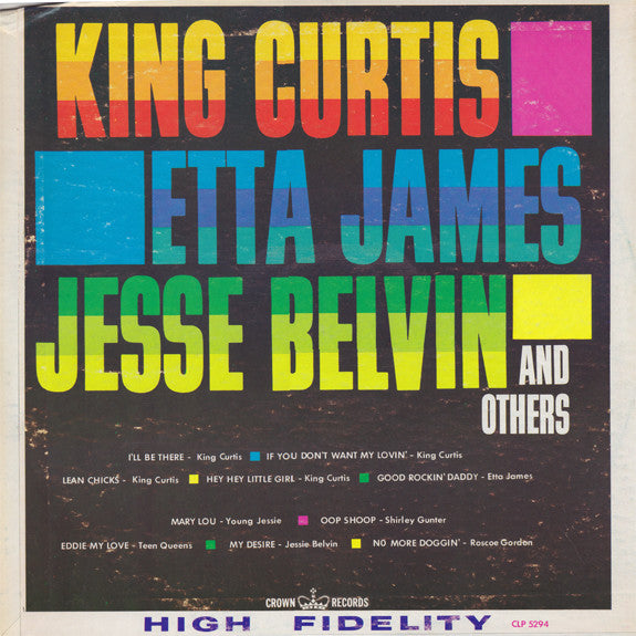 Various : King Curtis, Etta James, Jesse Belvin And Others (LP, Comp, Mono)
