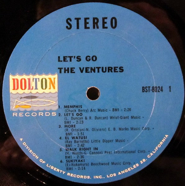 The Ventures : Let's Go (LP, Album, Ter)