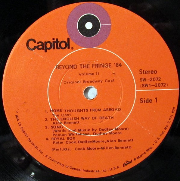 Beyond The Fringe : Beyond The Fringe '64 Volume 2 (LP, Album, RE)