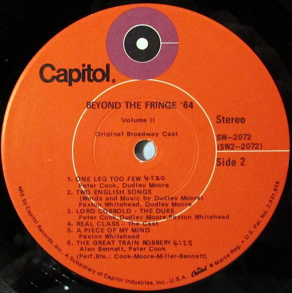 Beyond The Fringe : Beyond The Fringe '64 Volume 2 (LP, Album, RE)