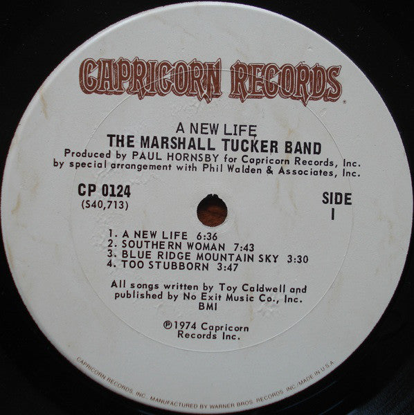 The Marshall Tucker Band : A New Life (LP, Album,  Pi)