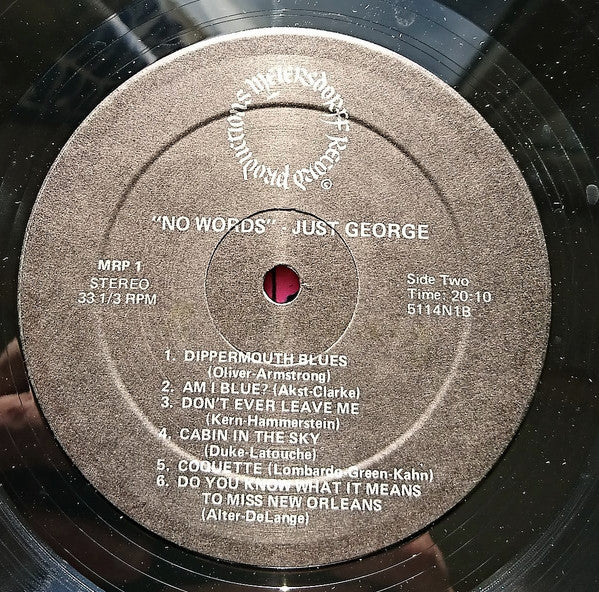 George Finola : No Words, Just George (LP)