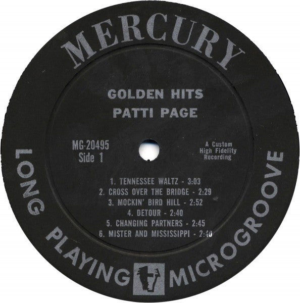 Patti Page : Golden Hits (LP, Comp, Mono)