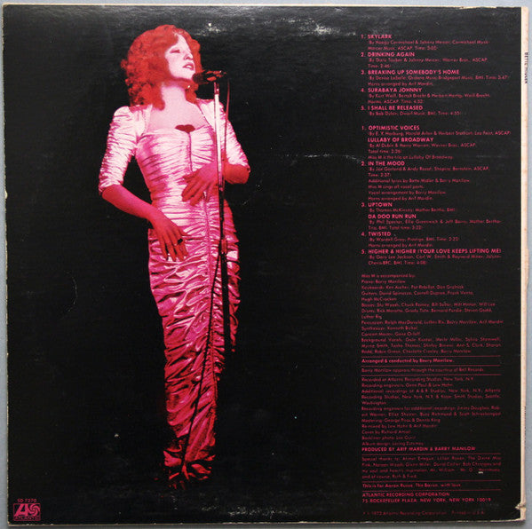 Bette Midler : Bette Midler (LP, Album, MS )