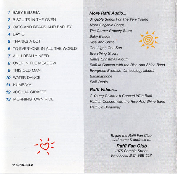 Raffi (2) With Ken Whiteley : Baby Beluga (CD, Album, RE, PMD)