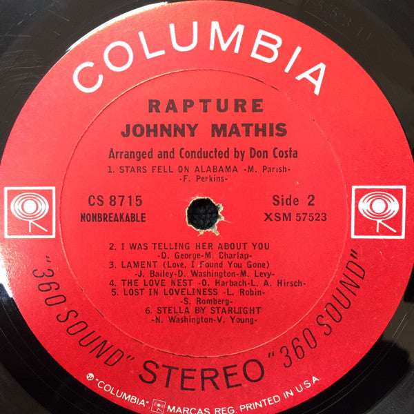 Johnny Mathis : Rapture (LP, Album)