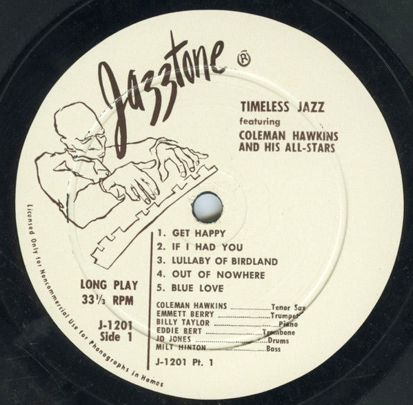 Coleman Hawkins And His All-Stars* : Timeless Jazz (LP, Album)