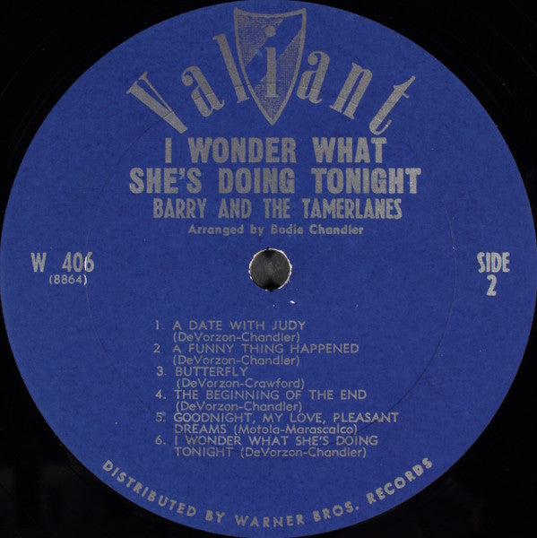 Barry And The Tamerlanes : I Wonder What She's Doing Tonight (LP, Mono)