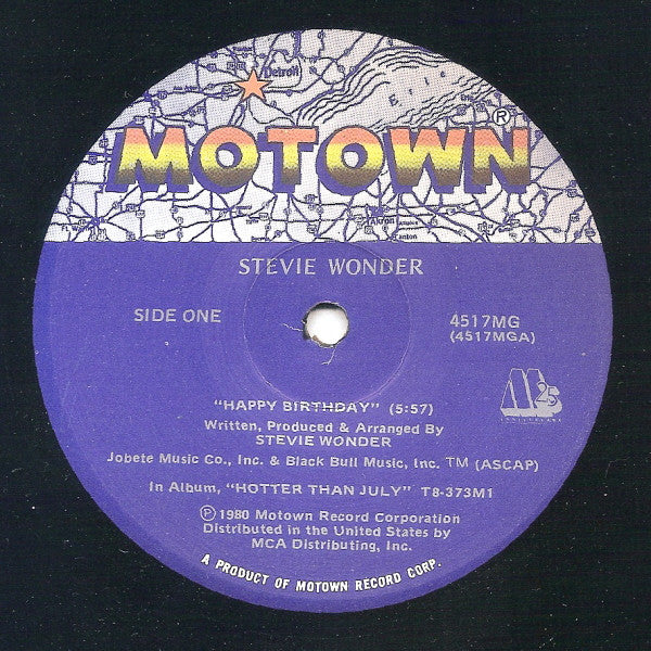 Stevie Wonder / Rev. Martin Luther King* : Happy Birthday / Greatest Excerpts From His Speeches (12", RE)