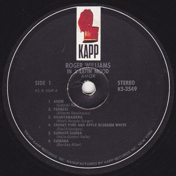Roger Williams (2) : In A Latin Mood: Amor (LP)