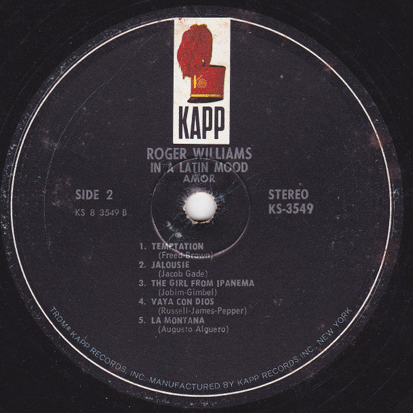Roger Williams (2) : In A Latin Mood: Amor (LP)