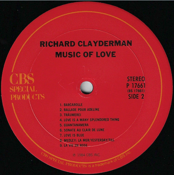 Richard Clayderman : Music Of Love (LP, Comp)