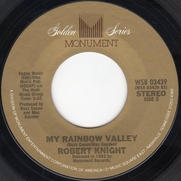 Robert Knight : Everlasting Love / My Rainbow Valley (7", Single)