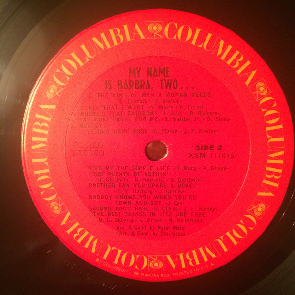 Barbra Streisand : My Name Is Barbra, Two... (LP, Album, RE)