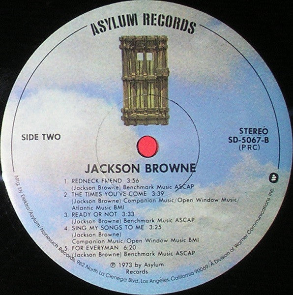 Jackson Browne : For Everyman (LP, Album, RP, PRC)