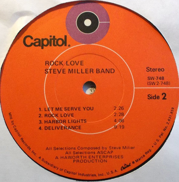 Steve Miller Band : Rock Love (LP, Album, Win)