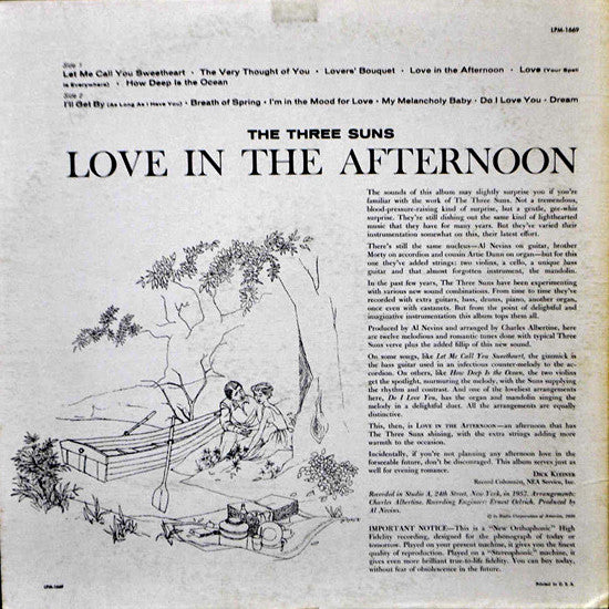 The Three Suns : Love In The Afternoon (LP, Album)