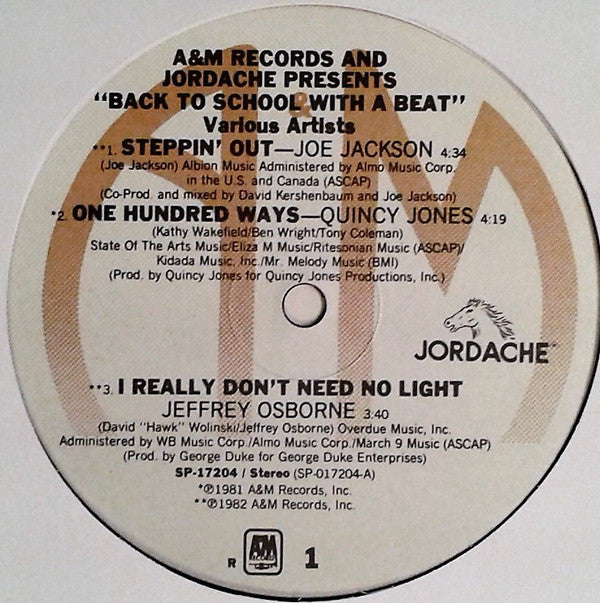 Various : Jordache and A&M Records Present Back To School With A Beat (LP, Comp)