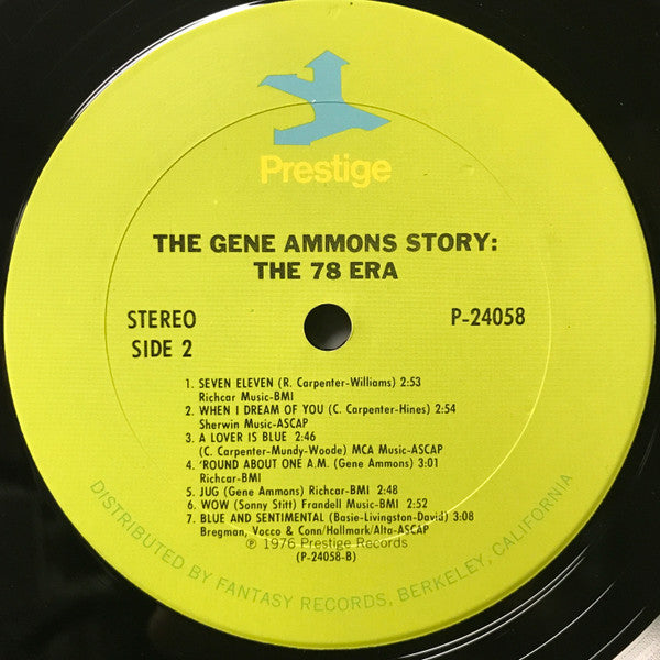 Gene Ammons : The Gene Ammons Story: The 78 Era (2xLP, Comp, RE)