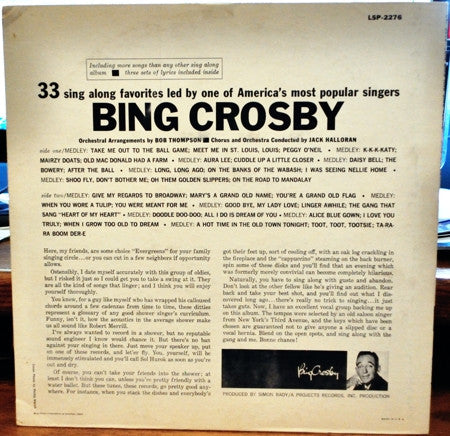 Bing Crosby : Join Bing & Sing Along (LP, Album,  In)