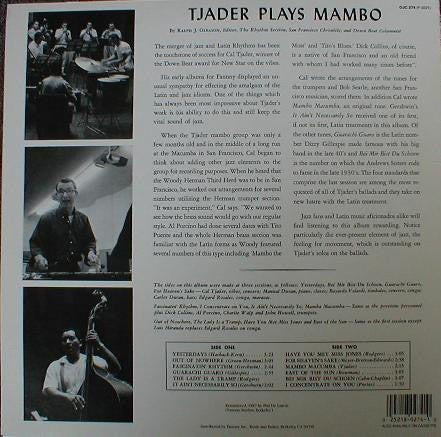 Cal Tjader : Tjader Plays Mambo (LP, Album, RE, RM, Red)