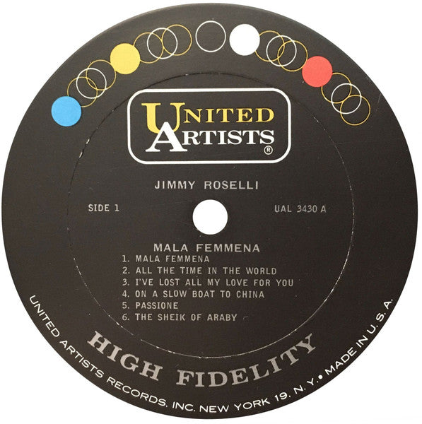 Jimmy Roselli : Mala Femmena (LP)