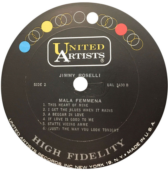 Jimmy Roselli : Mala Femmena (LP)