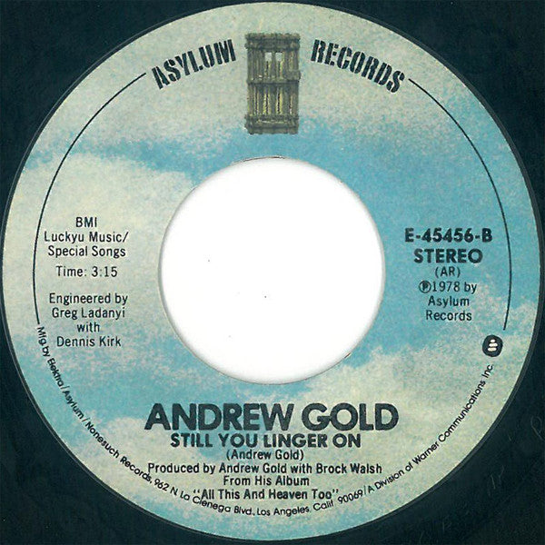 Andrew Gold : Thank You For Being A Friend (7", Single, Styrene, All)