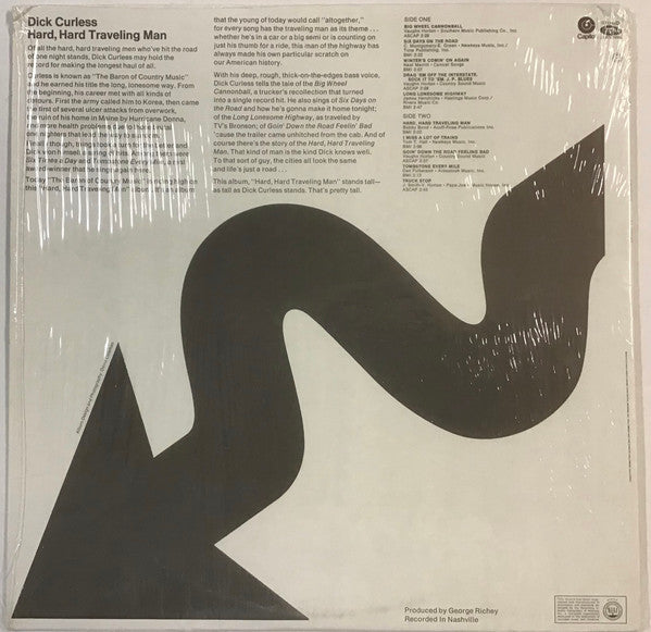 Dick Curless : Hard, Hard Traveling Man (LP, Album, Club, Cap)