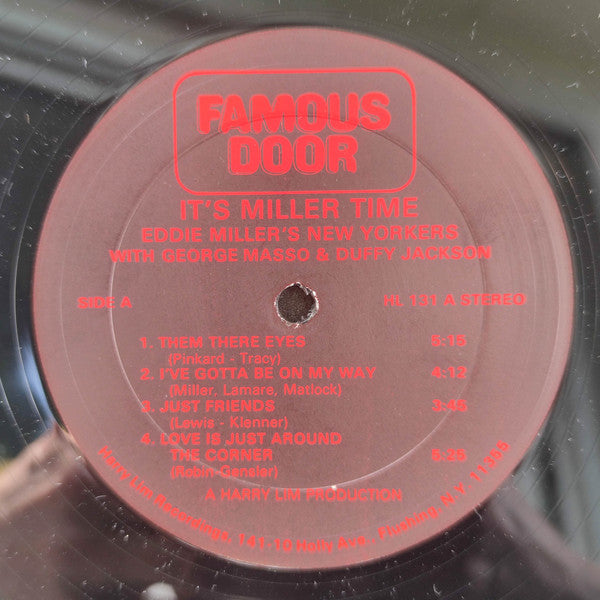 Eddie Miller's New Yorkers With George Masso And Duffy Jackson : It's Miller Time (LP)