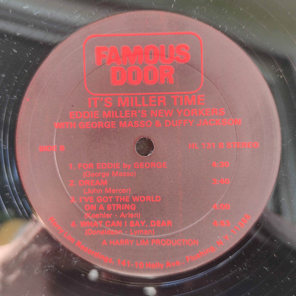 Eddie Miller's New Yorkers With George Masso And Duffy Jackson : It's Miller Time (LP)