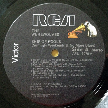 The Werewolves* : Ship Of Fools (Summer Weekends And No More Blues) (LP, Album)