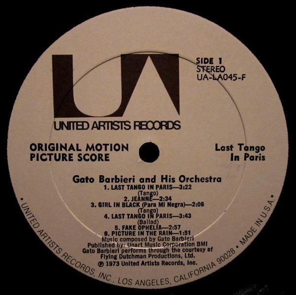 Gato Barbieri : Last Tango In Paris (LP, Album)