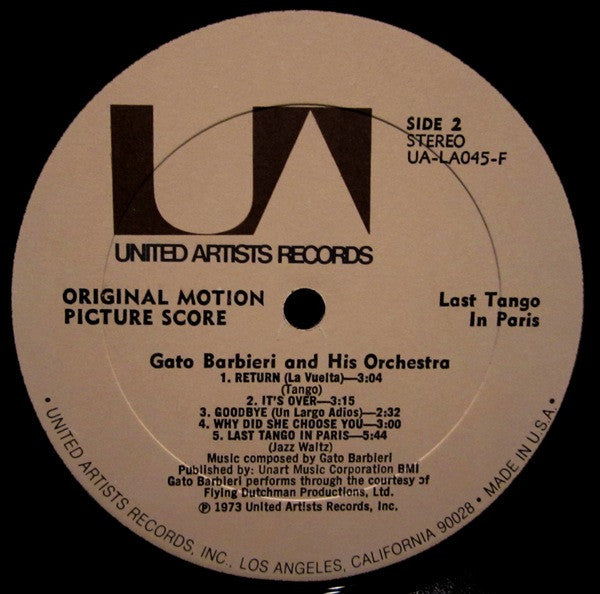 Gato Barbieri : Last Tango In Paris (LP, Album)