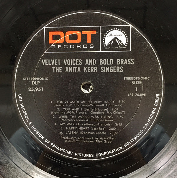 The Anita Kerr Singers : Velvet Voices And Bold Brass (LP, Album)