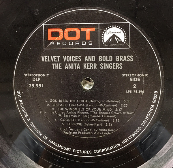 The Anita Kerr Singers : Velvet Voices And Bold Brass (LP, Album)