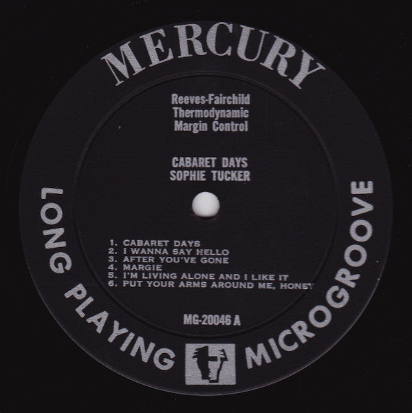 Sophie Tucker : Cabaret Days (LP, Comp)